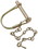 RV Designer H420 Coupler Safety Lock Pin w/Chain&#44; 1/4" x 1-3/8", Price/EA
