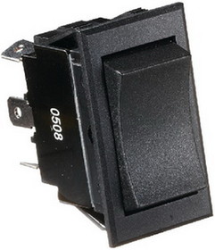 RV Designer 20A Dc Rocker Switch, BLACK