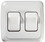 RV Designer S533 White Double On/Off Contoured RV Switch in Plate, Price/EA
