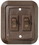 RV Designer S655 DC Dual Wall Switch in Plate&#44; Brown, Price/EA