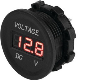 Sea-Dog 421615-1 SeaDog 421615 Round Digital 4 to 30 Voltage Meter Injected Molded Nylon