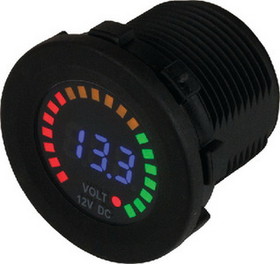 Sea-Dog 421617-1 4216171 Cobra Rainbow Display Digital Voltmeter