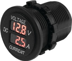 Sea-Dog 421625-1 SeaDog 421625 Round Digital 4 to 30 Voltage & 10 Amp Meter Injected Molded Nylon