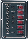 Sea-Dog 422800-1 SeaDog 422800 Aluminum 6 Circuit Breaker Panel 6-1/2