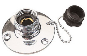 Sea-Dog 512110-1 SeaDog 512110 Fresh Water Inlet #8 Fastener Brass Chrome Plated Includes Cap & Chain