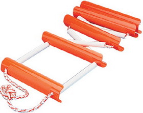 Sea-Dog 582501-1 SeaDog 582501 Portable Emergency 5 Step Boarding Ladder&#44; High-Visibility Orange Polycarbonate & Nylon Rope