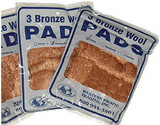 Western Pacific Trading 35005 Bronze Wool Pads, Med. 3/Pack