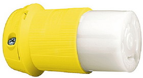 Hubbell HBL26CM13 Yellow 30A 125V Twist Lock Connector Body