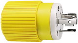 Hubbell HBL305CRP Yellow 30A 125V Locking Plug