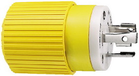 Hubbell HBL305CRP Yellow 30A 125V Locking Plug