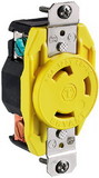 Hubbell HBL305CRR Yellow 30A 125V Locking Receptacle