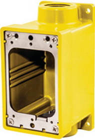 Hubbell HBL60CM83A Thermoplastic FD Box&#44; Yellow