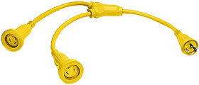 Hubbell Yellow "Y" Female to Male Adapter