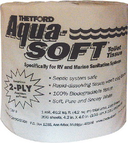 Thetford Xxx 2-Ply Rapid-Dissolve Aqua-Soft Toilet Tissue, 24033