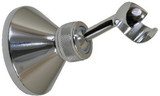 Scandvik 10013P 10013 Chrome Plated Brass Adjustable Bulkhead Holder for Straight Shower Handles, Swivels 360 Degrees