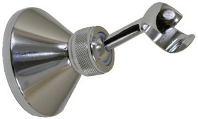 Scandvik 10013 Chrome Plated Brass Adjustable Bulkhead Holder for Straight Shower Handles&#44; Swivels 360 Degrees, 10013P