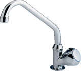Scandvik 10169P 10169 Standard Cold Water Tap With Double Bend Swivel Spout, Standard Knob