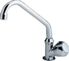 Scandvik 10169P 10169 Standard Cold Water Tap With Double Bend Swivel Spout&#44; Standard Knob