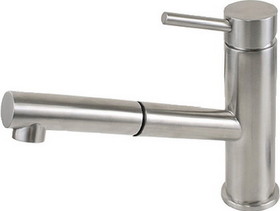 Scandvik 74122 Nordic Pull-Out Galley Mixer&#44; Brushed Stainless Steel