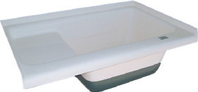 Icon Sit In Step Tub&#44; Right Hand&#44; Polar White, 476