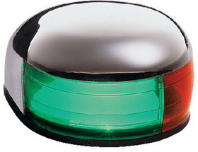 Aqua Signal 24105 Series 24 12V Navigation Light With Tell-Tale Indicator&#44;Bi-Color Deck Mount&#44; Stainless Steel, 24105-7