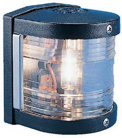 Aqua Signal 25400 Series 25 Classic 12V Navigation Light For Power or Sail Boats Up to 39'&#44; Masthead Side Mount&#44; Black, 25400-7