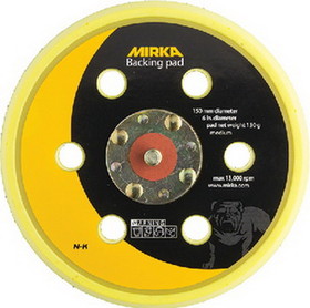 Mirka 106SGV 6"-5MM Grip Faced Soft Vacuum Backup Pad