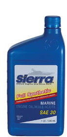 SIERRA 18-9410-2 30 Wt. Full Synthetic 4-Cycle Marine Engine Oil&#44; Qt.