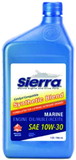 Sierra 9421CAT2 4-Stroke Synthetic Blend Catalyst Outboard Engine Oil, 10W30, Qt.