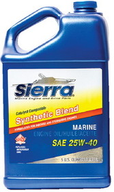 SIERRA 18-9440CAT-4 Synthetic Blend 4-Cycle Inboard-Sterndrive Engine Oil&#44; 25W40 FCW&#44; 5 Qt.