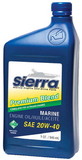 Sierra International 18-9450-2 Sierra 4-Stroke 20W40 FC-W Mineral Outboard Engine Oil, Qt.