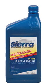 SIERRA 18-9540-2 Fully Synthetic TC-W3 2-Stroke Outboard Oil&#44; Qt.