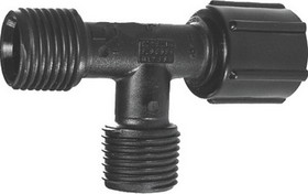 Flair-It Pexlock Stacking Manifold Tee&#44; 1/2" MPT to BSP Swivel to MPT, 30836