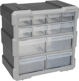 Seachoice 01977 12-Drawer Clear Plastic Cabinet, 50-01977