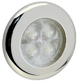 Seachoice LED Interior Courtesy Light With Both Chrome and White Bezels