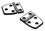 SeaChoice 50-34351 (2) 2-1/4" x 1-1/2" Polished Stainless Steel 3/4" Short Side Hinges with Black Nylon Base Plate, Price/PK