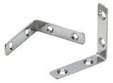 Seachoice 37551 Stainless Steel 90 Degree Angle Brackets (1 Pair Per Pack)