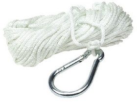 Seachoice Solid Braid Nylon Anchor Line White&#44; 3/16" x 100', 40221