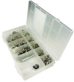 Seachoice KP7262SC 59444 Nickel Plated Brass Canvas Snap Kit With Tool - 144 Piece