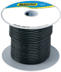 Seachoice 63041 Tinned Copper Marine Wire, 6 AWG, Black, 50&#39;