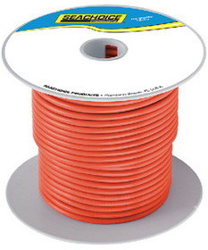 Seachoice 63116 Tinned Copper Marine Wire, 14 AWG, Orange, 100&#39;