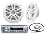 Seachoice 72101 Marine Bluetooth/MP3/AM/FM Marine Stereo Package w/Speakers & Antenna, MCK400SC