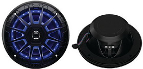 Seachoice 72108 6-1/2" 2-Way Full Range Speakers with LED Lights, MRGB65SC