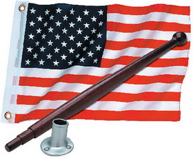 Seachoice 78191 Marine U.S. 12" x 18" Flag Kit With 18" Pole and 3/4" Socket