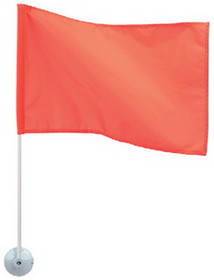 Seachoice 12" x 18" Orange Nylon Ski Flag on 24" Plastic Pole With Suction Cups, 78301
