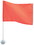 Seachoice 12" x 18" Orange Nylon Ski Flag on 24" Plastic Pole With Suction Cups, 78301, Price/EA