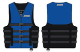 Seachoice 85343 Ski Vest - 4 Belt Blue, S/M