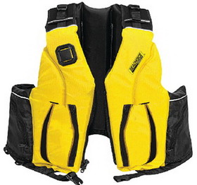 Seachoice 85973 Adult Dual Size Canoe/Kayak PFD&#44; Yellow/Black S/M, 9007S/M-YEL/BLK-85973