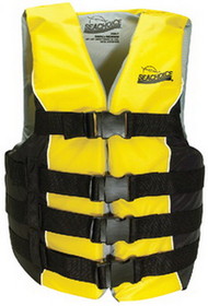 Seachoice Deluxe Type III 4-Belt Ski Vest - Yellow/Black