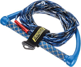 Seachoice 86724 3-Section Wakeboard Rope&#44; 65'&#44; 15" Handle with Textured EVA Grip